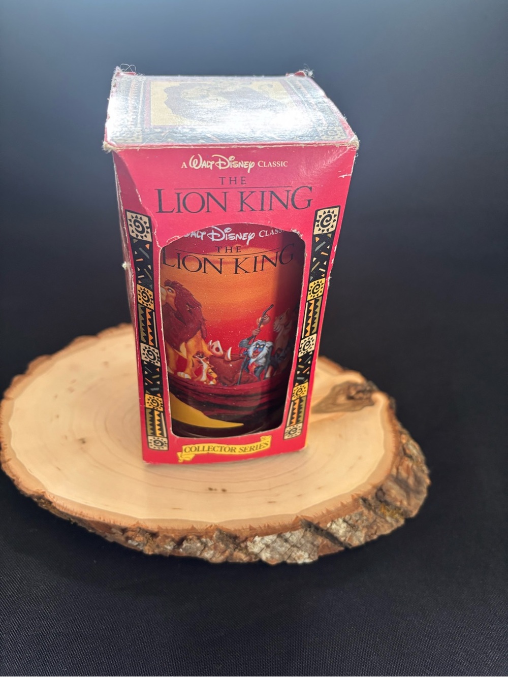 Vintage The Lion King Collector Series Glass - Red and Orange
